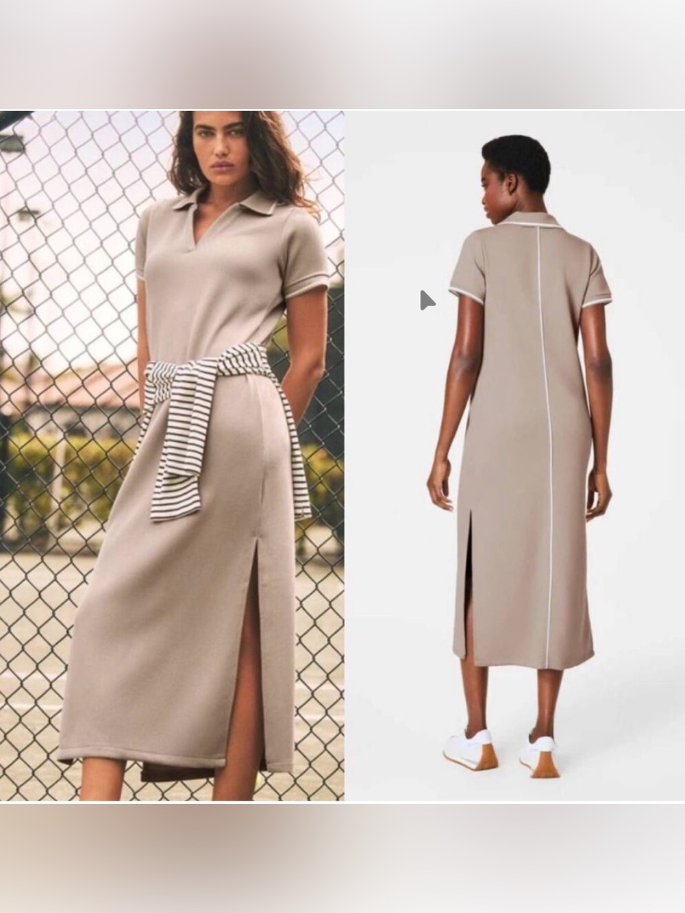SPANX Air Essentials SS Polo Dress in Ashwood